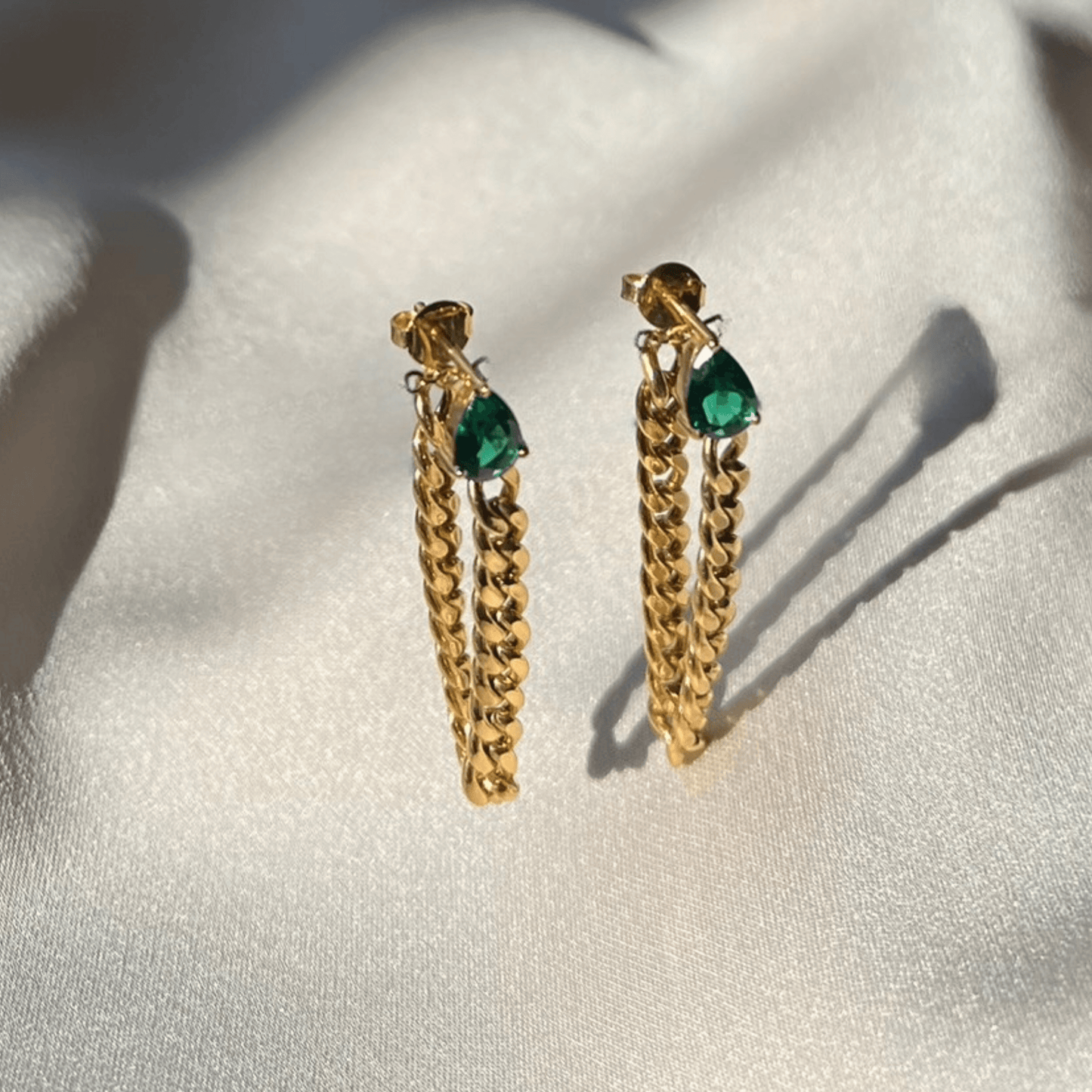 Long Drop Chain Earrings