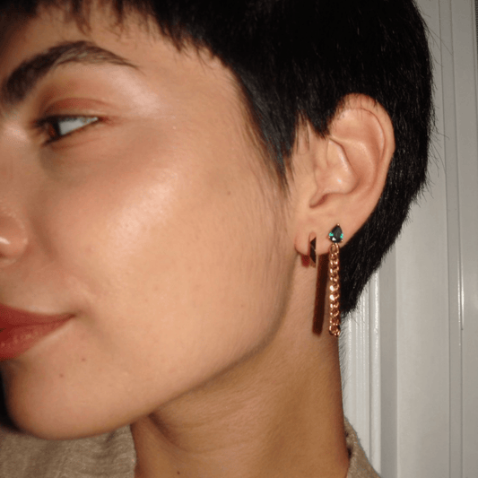 Long Drop Chain Earrings