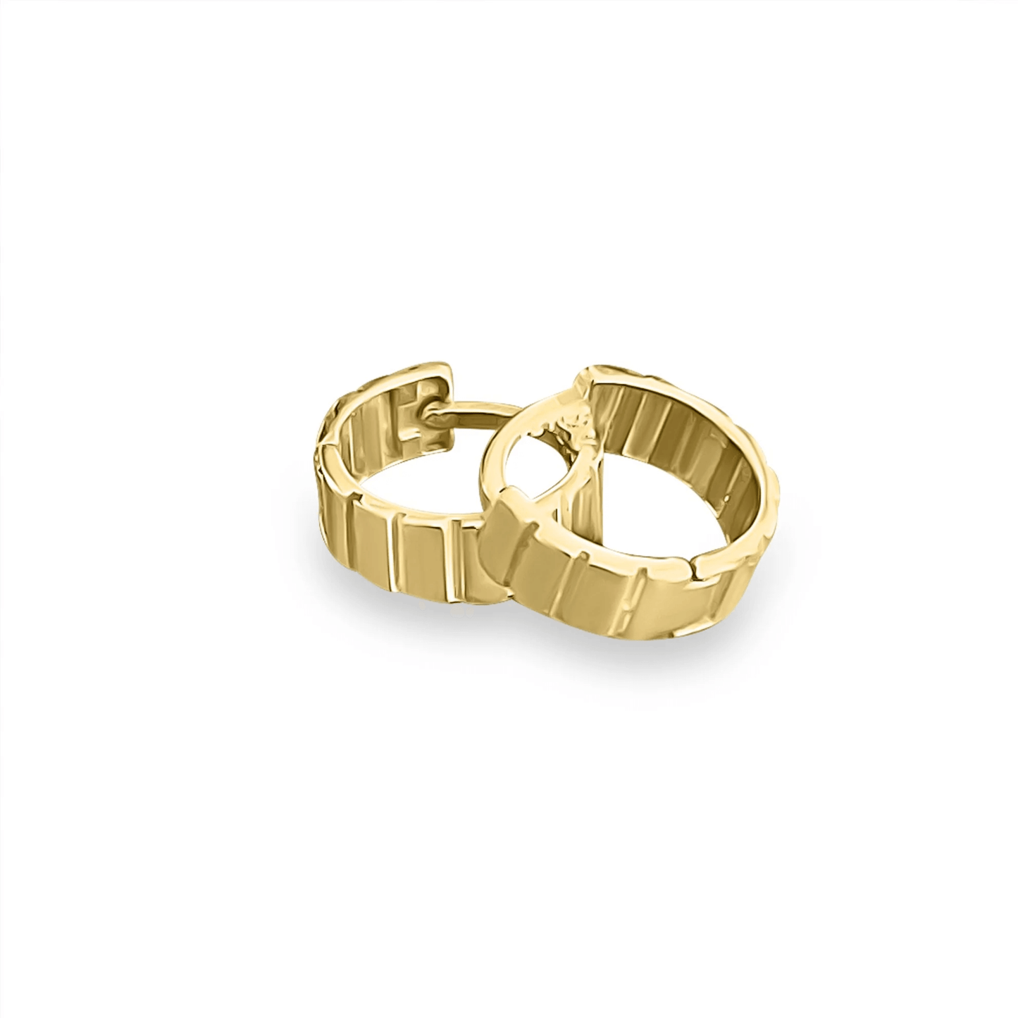 Ribbed Hoop Earrings