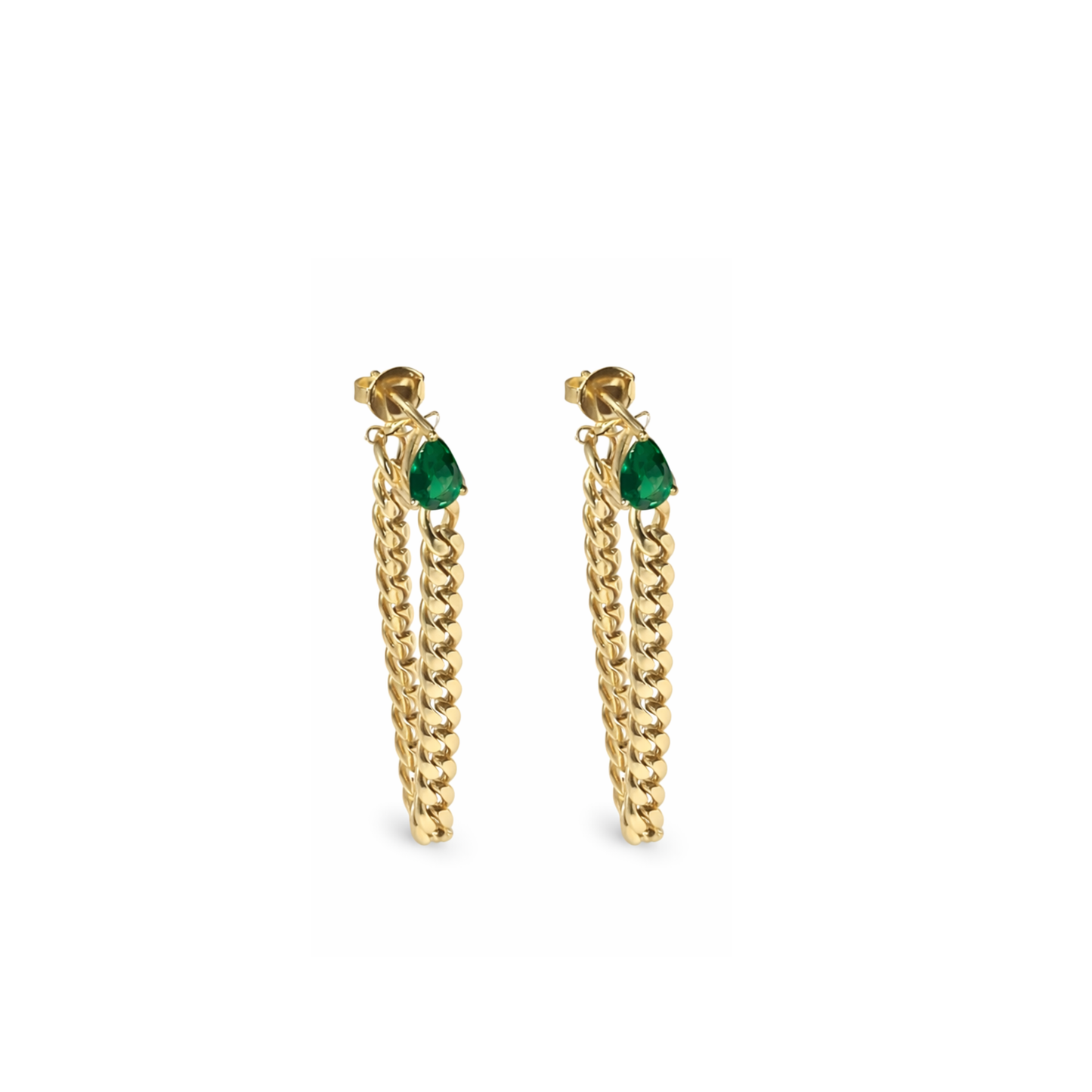 Long Drop Chain Earrings